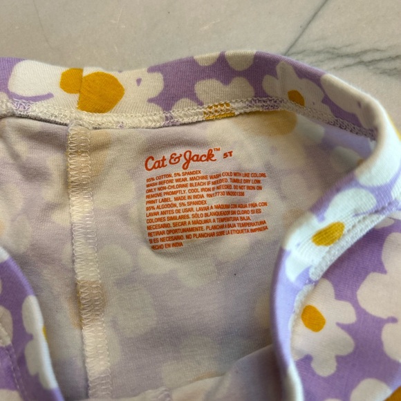 Cat & Jack Girls' Sunflower Leggings Lilac Purple, NWOT - Picture 3 of 3